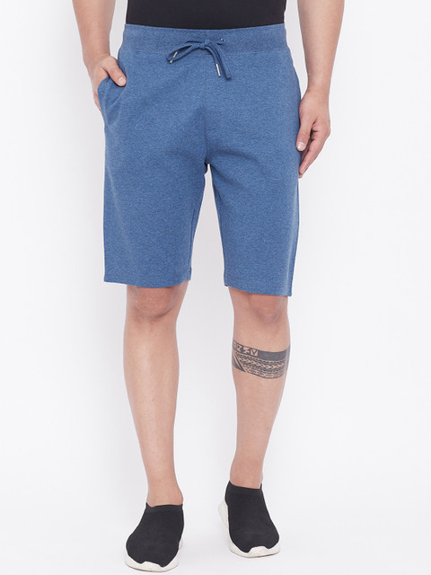 

HARBORNBAY Men Blue Solid Regular Fit Regular Shorts