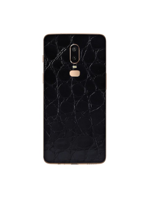 

Trendy Skins Black Croc Pattern OnePlus 6 Phone Skin