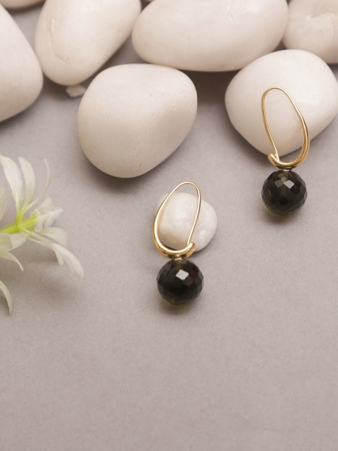 

XAGO Black Contemporary Half Hoop Earrings