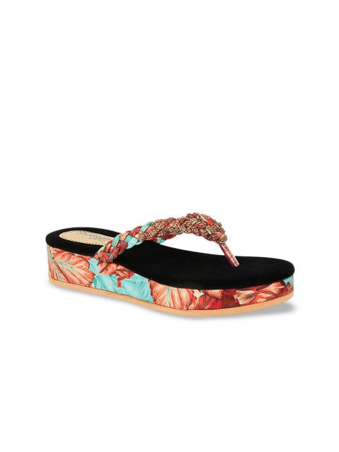

Shoetopia Women Orange Woven Design Sandals