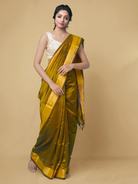 

Unnati Silks Green Striped Narayan Peth Saree