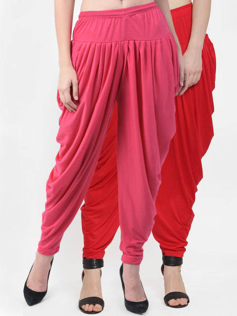 

GRACIT Women Pack Of 2 Solid Dhoti Salwars, Red