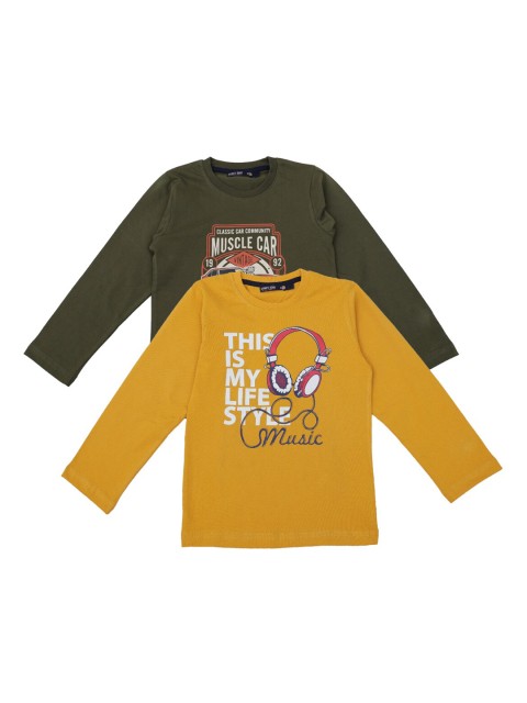 

Pothys Boys Green Printed Hood T-shirt