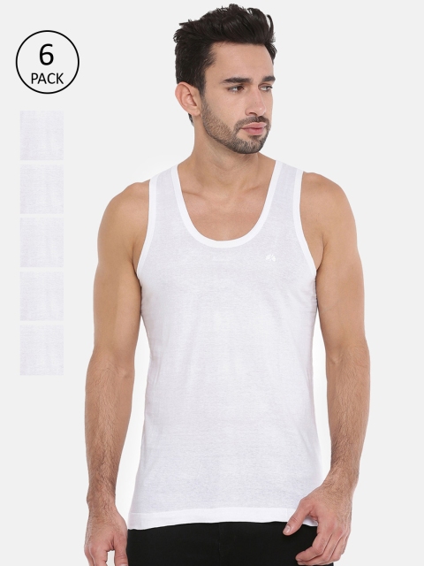 

Chennis Men Pack Of 6 White Solid Innerwear Vests VERN 001