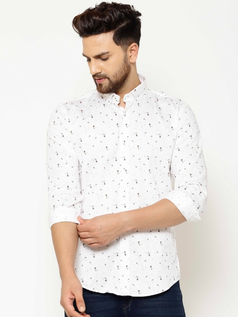 

EPPE Men White Slim Fit Printed Casual Shirt