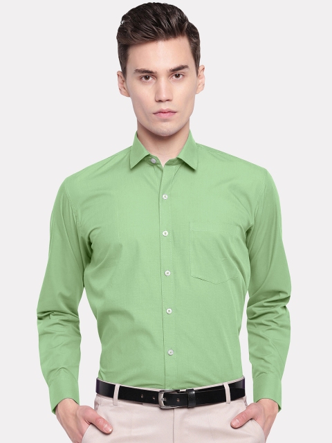 

GHPC Men Green Regular Fit Solid Formal Shirt