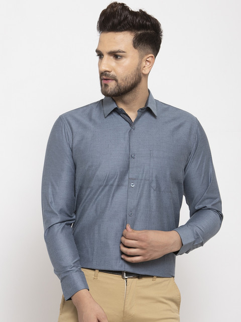 

JAINISH Men Grey Regular Fit Printed Formal Shirt