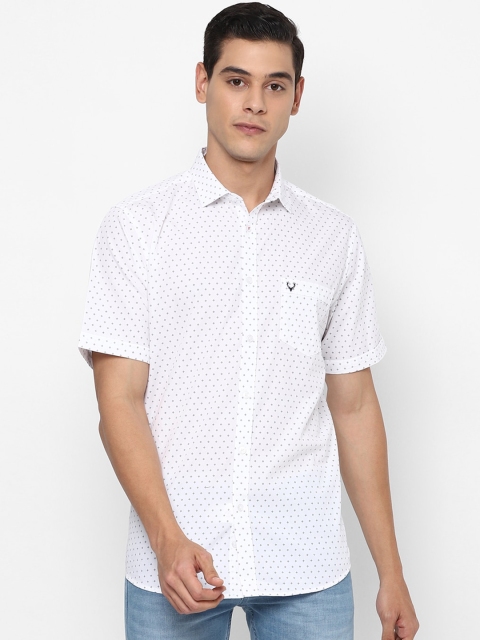 

Allen Solly Men White Slim Fit Printed Casual Shirt