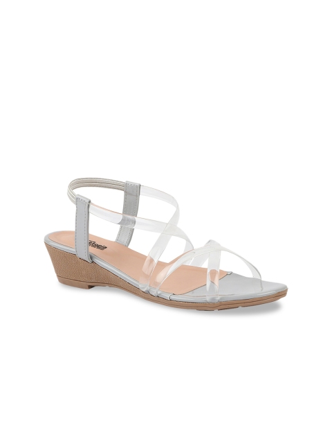 

Shoetopia Women Grey Colourblocked Sandals