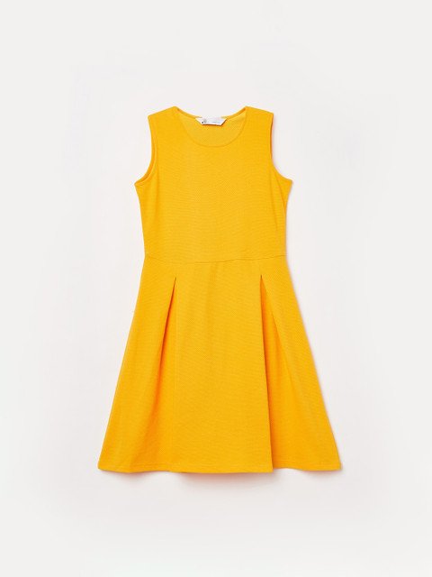 

Fame Forever by Lifestyle Girls Yellow Solid Fit and Flare Dress