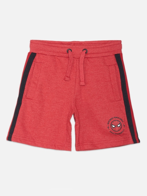 

Kids Ville Boys Red Solid Regular Fit Regular Shorts