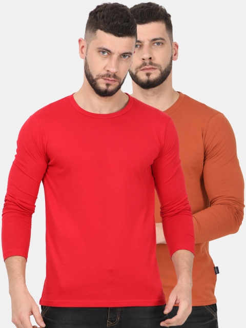 

Masculino Latino Men Assorted Pack Of 2 Solid Round Neck T-shirt