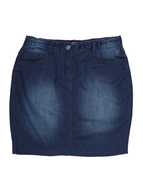 

Allen Solly Junior Girls Navy Blue Solid Knee-Length Pencil Skirt