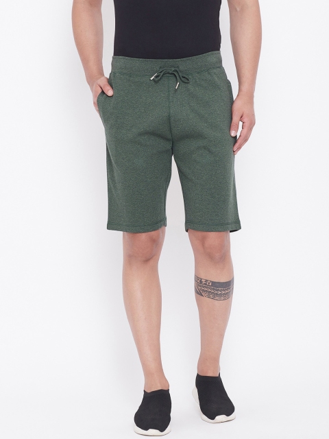 

HARBORNBAY Men Green Solid Regular Fit Regular Shorts