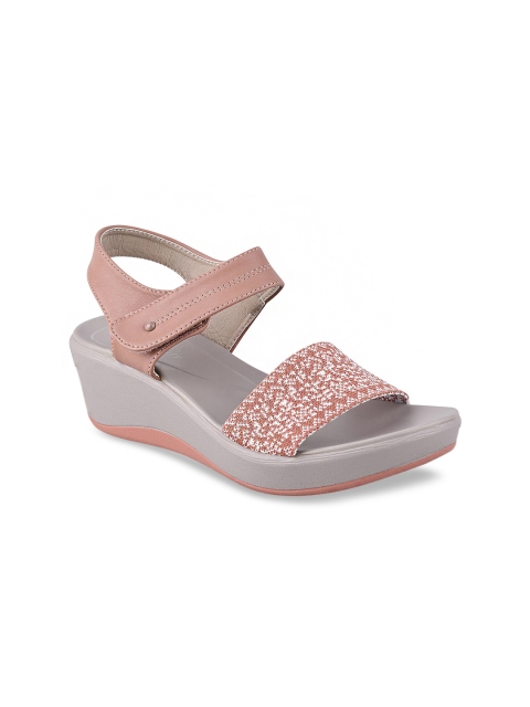 

Stelatoes Women Pink Woven Design Comfort Heels