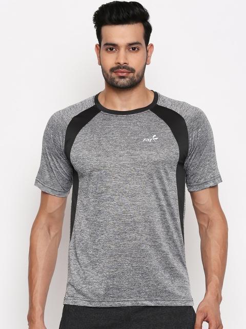 

FiTZ Men Grey Solid DRYFiTZ Round Neck T-shirt