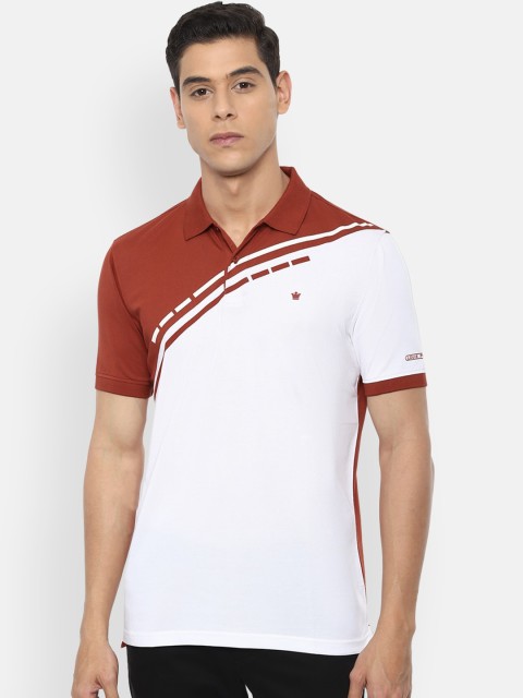 

Louis Philippe Men White Solid Polo Collar T-shirt