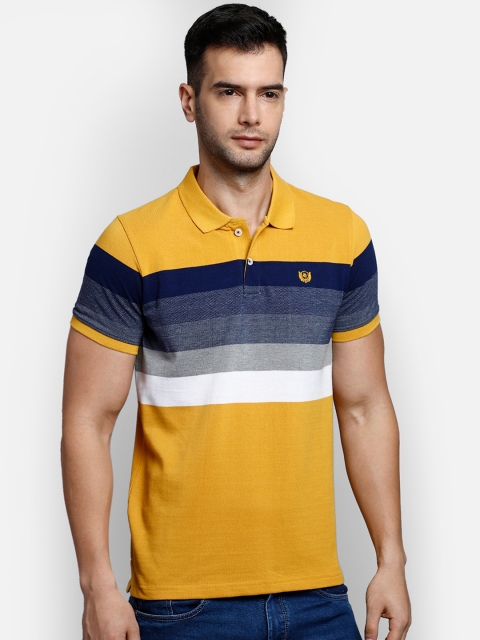 

COBB Men Yellow Colourblocked Polo Collar T-shirt