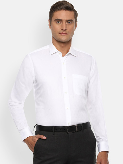 

Van Heusen Men White Regular Fit Solid Cotton Formal Shirt