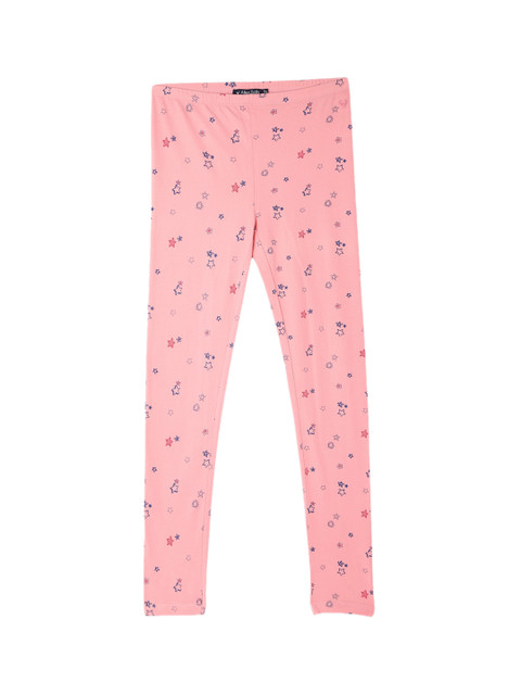 

Allen Solly Junior Girls Pink & Blue Printed Ankle-Length Leggings