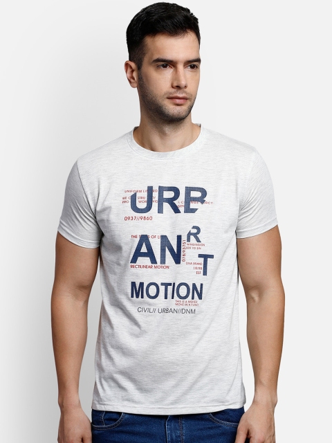 

COBB Men Grey Printed Round Neck T-shirt