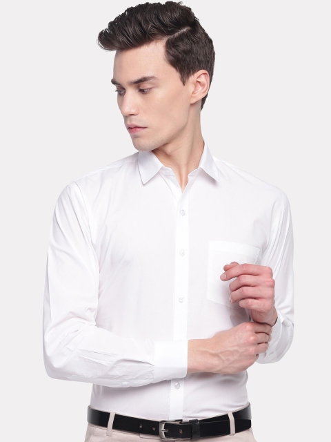 

GHPC Men White Regular Fit Solid Formal Shirt