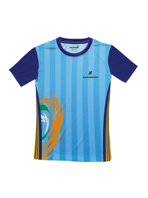 

mezmoda Boys Blue Mumbai Indians Printed Round Neck T-shirt