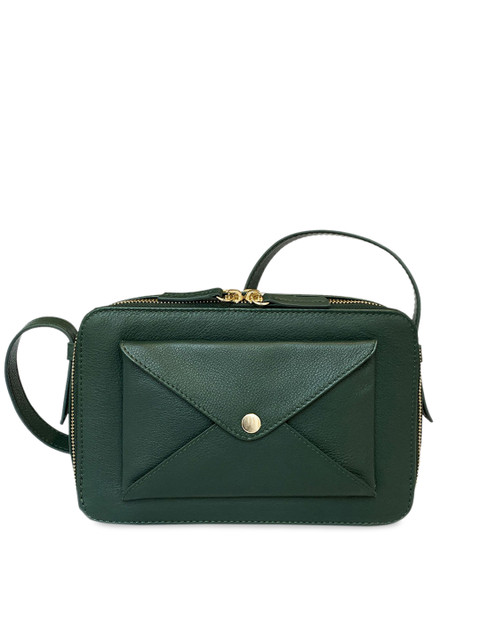

NAPPADORI Quad 02 Forest Green Leather Sling Bag for Women