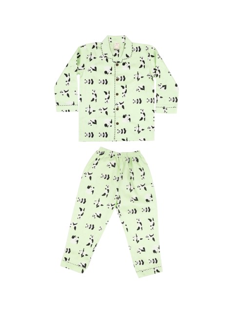 

CASA DE NEE NEE Unisex Kids Green Animal Pyjama Set