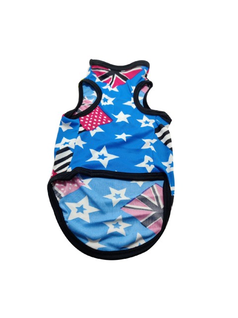 

PETS EMPIRE Blue & Pink Printed Dog T-Shirt