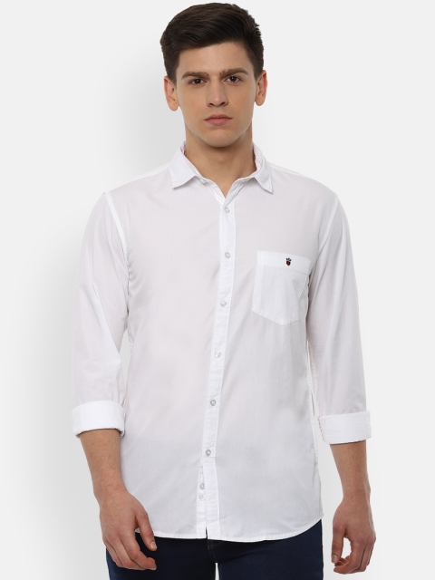 

Louis Philippe Jeans Men White Slim Fit Solid Casual Shirt