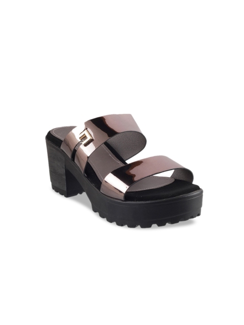 

Metro Women Black Solid Block Heels