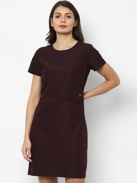 

Allen Solly Woman Women Brown Solid T-shirt Dress