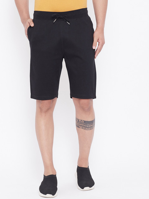 

HARBORNBAY Men Black Solid Regular Fit Regular Shorts