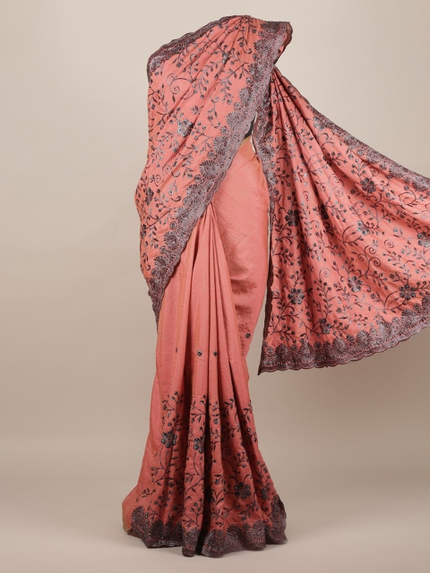 

Pothys Pink Woven Design Jute Silk Saree