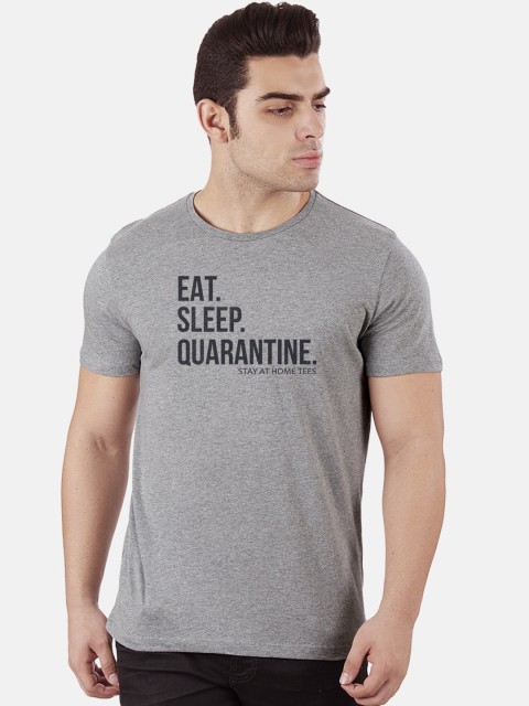 

Free Authority Men Grey Solid Round Neck T-shirt
