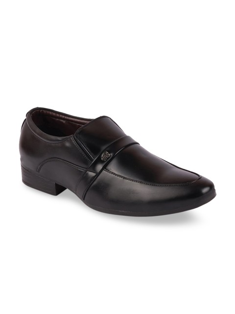 

FAUSTO Men Black Solid Semiformal Slip-Ons