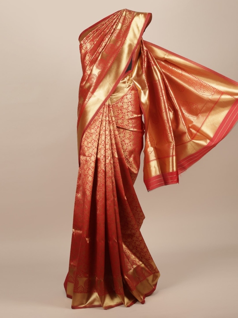 

Pothys Maroon Woven Design Jute Silk Saree