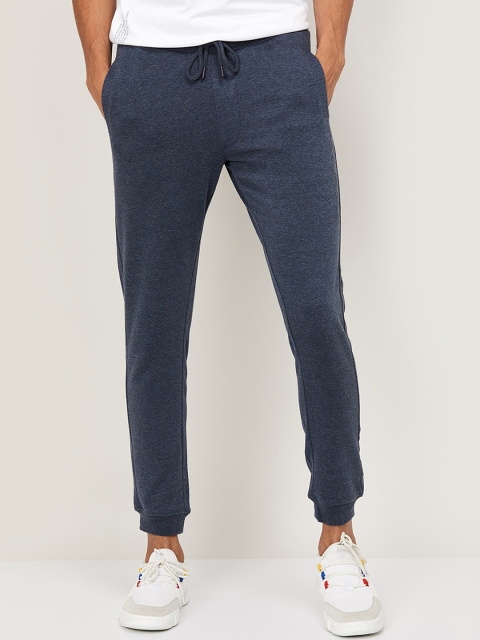 

Kappa Men Navy Blue Melange Effect Cotton Slim Fit Joggers