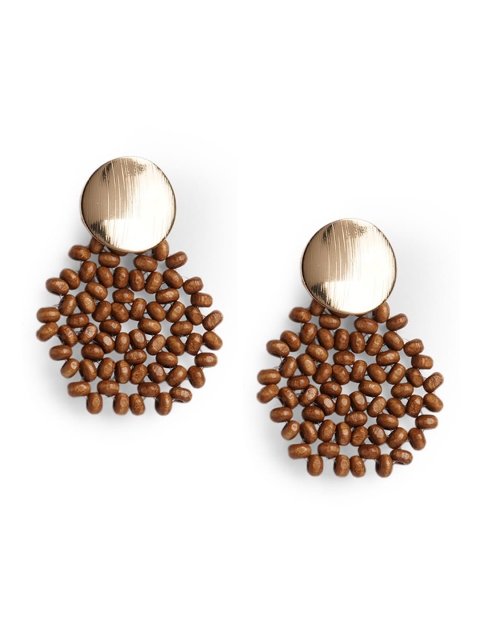 

ToniQ Brown Contemporary Drop Earrings