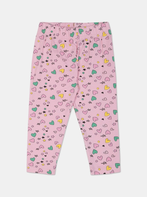 

Donuts Infant Girls Pink & Green Printed Ankle-Length Leggings