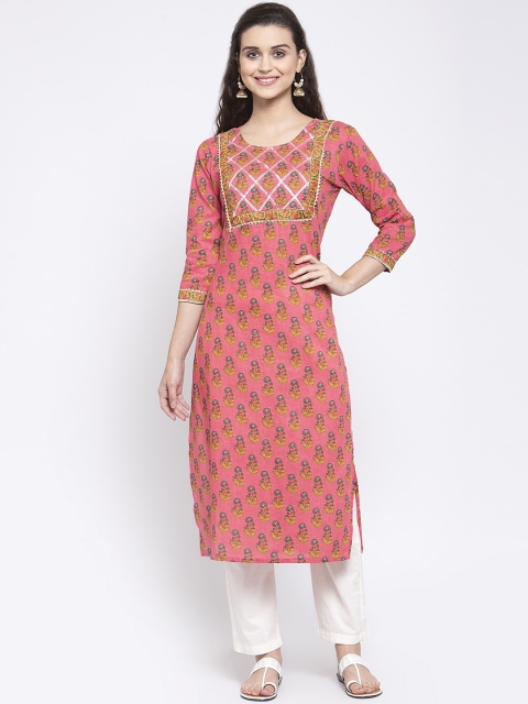 

Anaisa Women Pink Printed Gotta Work Kurta