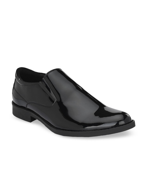

Delize Men Black Solid Formal Slip-Ons