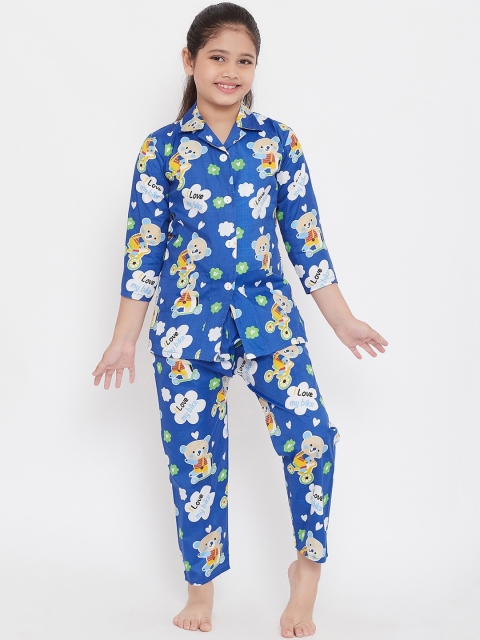 

Baani Creations Girls Blue Cartoon Characters