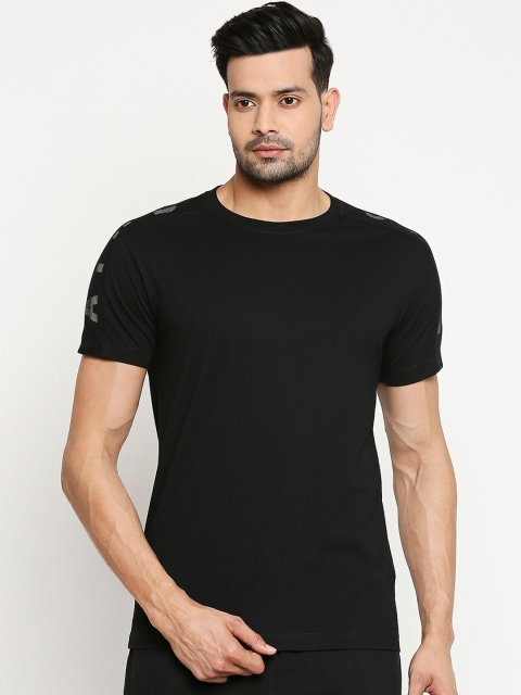 

Mufti Men Black Printed Round Neck T-shirt
