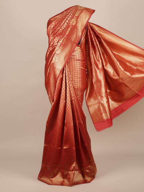 

Pothys Maroon Checked Saree