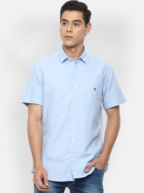 Louis Philippe Sport Men Blue Slim Fit Solid Casual Shirt