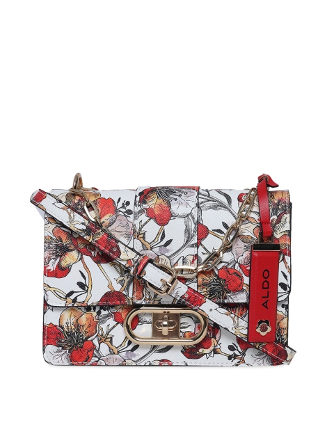 

ALDO White Printed Sling Bag