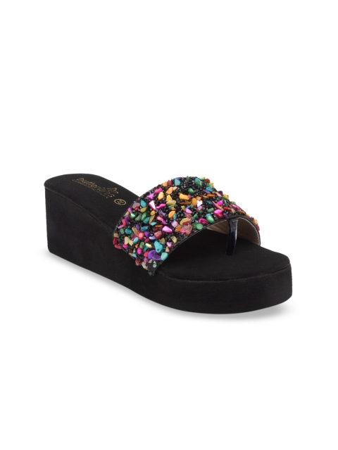 

Butterflies Women Black Embellished Sandals
