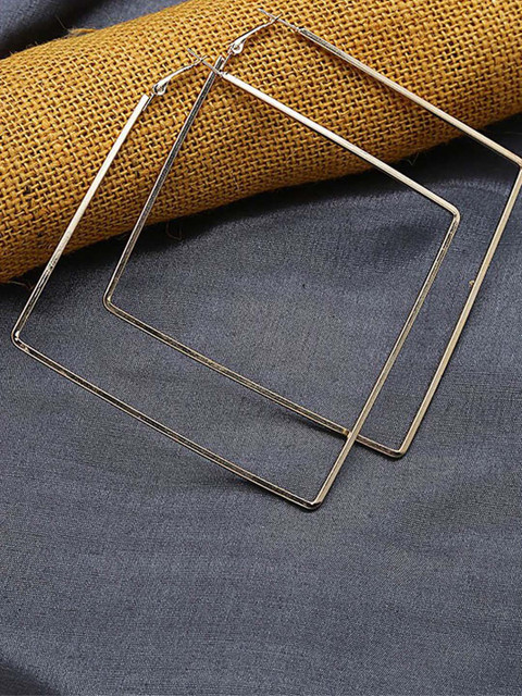 

ZeroKaata Gold-Toned Contemporary Drop Earrings